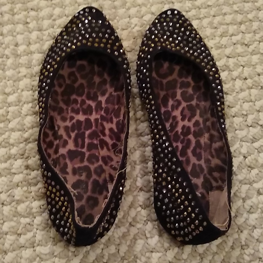 Rhinestone cherokee ballet flats